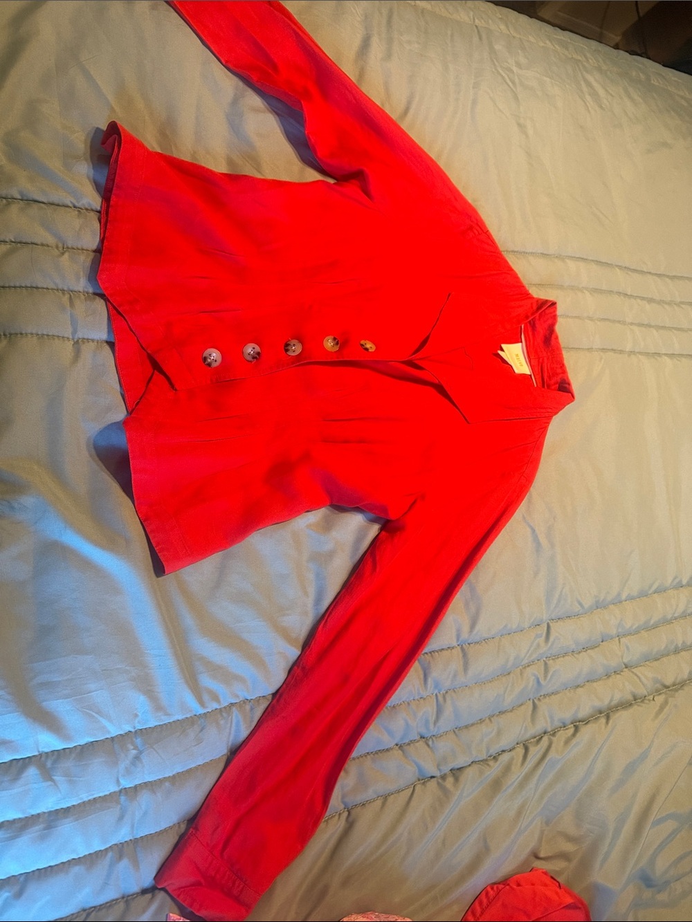 Anthropologie Maeve Bright Red Dress Top